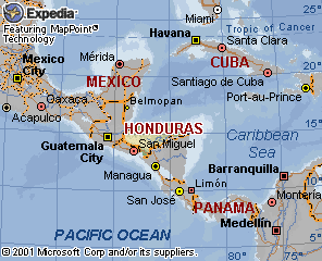 honduras map